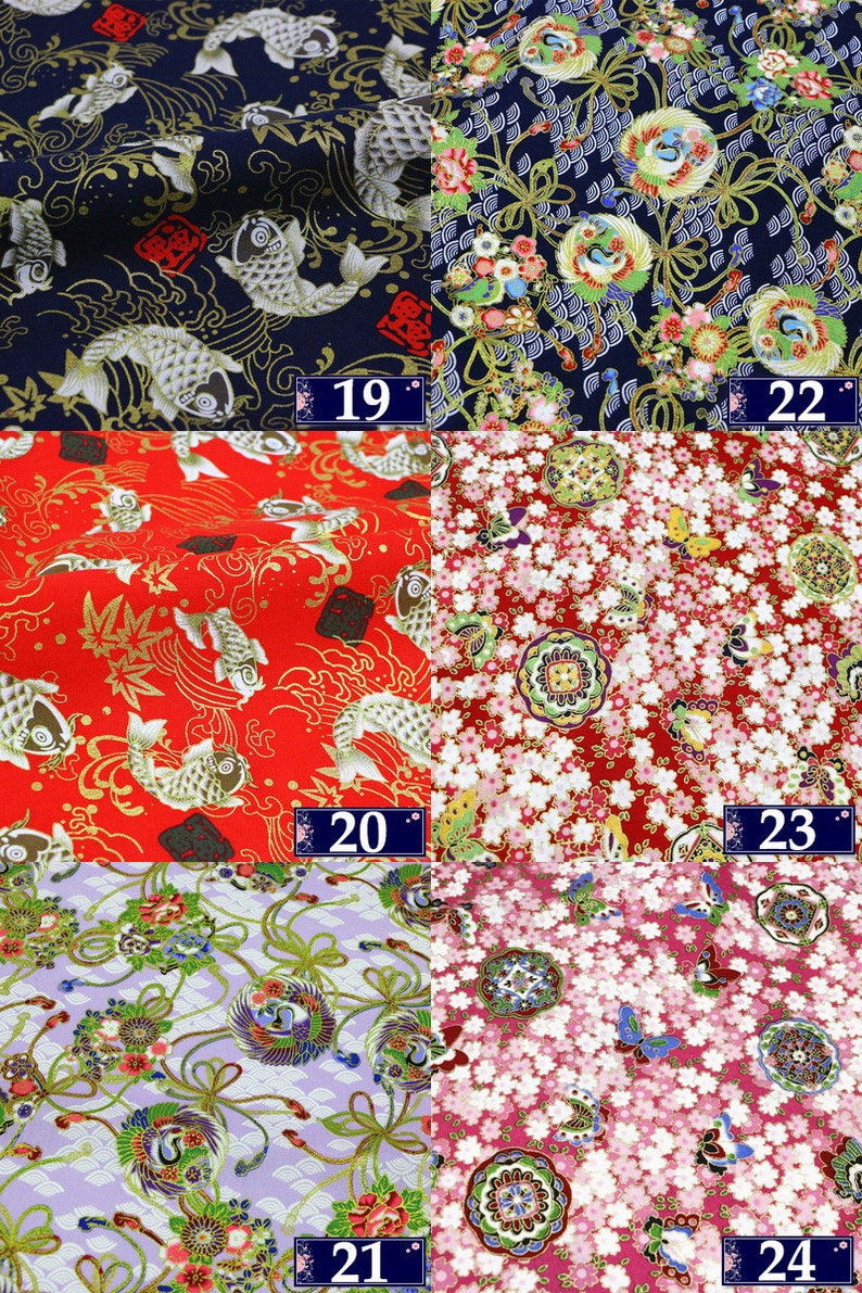 Japanese Fabric Pure Cotton Sewing Fabric by the Half Yard Etsy