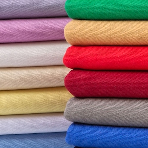 Pure Color Canvas, Thick Cotton Canvas Fabric, Pillow Cover Fabric, Tablecloth Fabric, Sofa Canvas Fabric, By The Half Yard