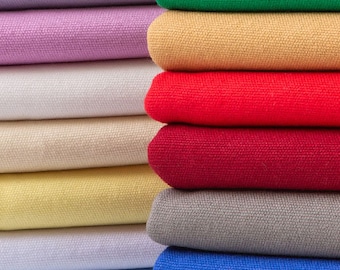 Pure Color Canvas, Thick Cotton Canvas Fabric, Pillow Cover Fabric, Tablecloth Fabric, Sofa Canvas Fabric, By The Half Yard