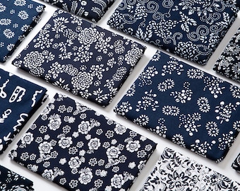 Japanese Fabric, Japanese Vintage Geometric Prints Purse Cotton Fabric By The Half Yard