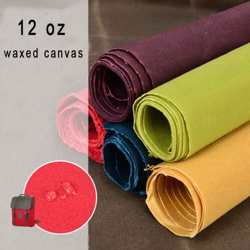 12 oz Waxed Canvas Fabric,  Water Resistant, Waterproof Fabric, Hand Waxed Cotton Canvas Fabric By the half yard