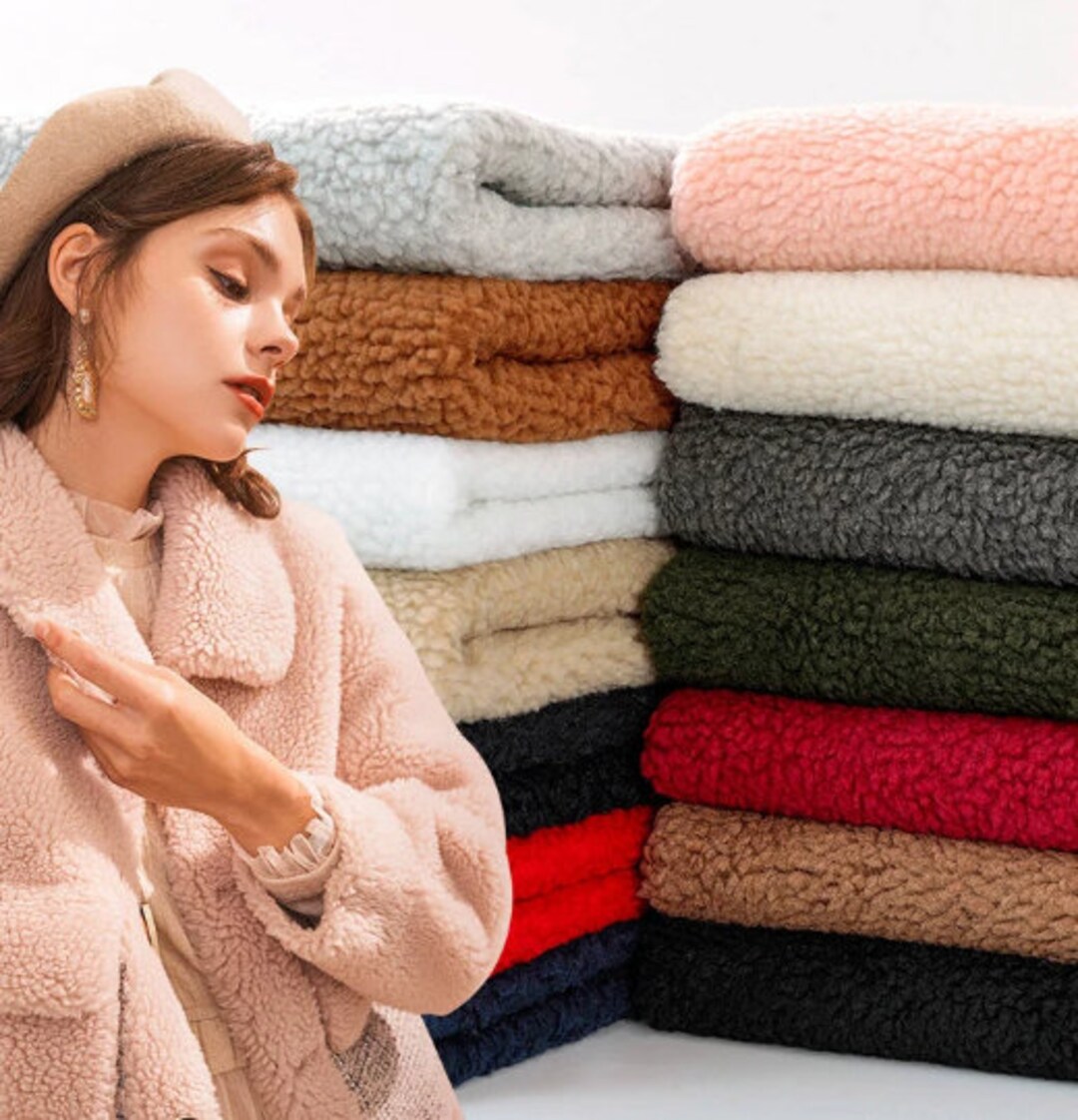 Sherpa Fabric, Polyester Sherpa, Lamb Faux Fur, Winter Fabric, by the