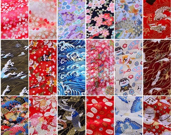 Japanese Fabric, Pure Cotton, Sewing Fabric, By the Half Yard