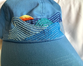 Beach Waves Embroidery Hat