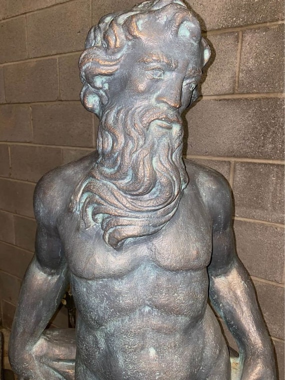 Antique Poseidon Statue from Bel Air Estate Sale Etsy