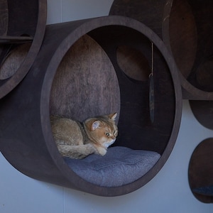 Oreiller pour maisonnette de chat, oreillers en coton confortables pour chat, meubles bio pour chat, oreiller doux pour lit mural chat, oreiller personnalisé pour animal de compagnie