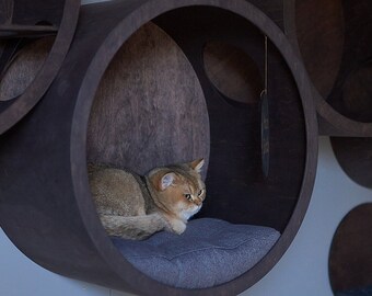 Oreiller douillet en coton pour chat, bordure de lit pour cabane pour chat, tailles TP à L
