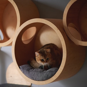 Oreiller en coton pour maison de chat, meubles modernes pour chat image 1