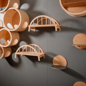 Wooden Cat Bridge, Wall Mounted Cat Bridge, Modern Cat Furniture, Stylish Cat Bridge