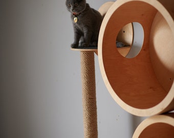 CATS SCRATCHER, Wooden Cats Tree, Modern Cat Furniture, Gift for Cat Lover, Cat Gift, Cat Shelf, Cat wall Tree, Modern Wall