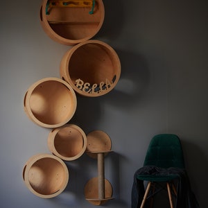 SET HOUSES for CATS, Modern Cat Furniture, Gift for Cat Lover, Cat Gift, Cat House, Cat Shelf, Cat wall Tree, Modern Wall