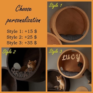 Add Personalization for cats, Gift for Cat Lover, Cat Gift, Cat House with Personalization, Cat Shelf