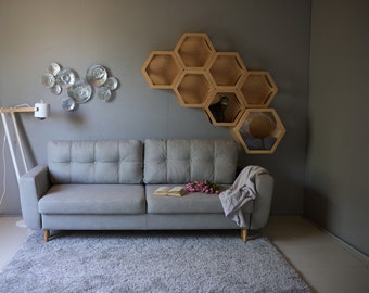 HEXAGON FOR A CAT,  set houses for cats, Cat, Modern Cat Furniture, Gift for Cat Lover, Large Cat Bed, Cat Shelf, Cat wall Tree, Modern Wall