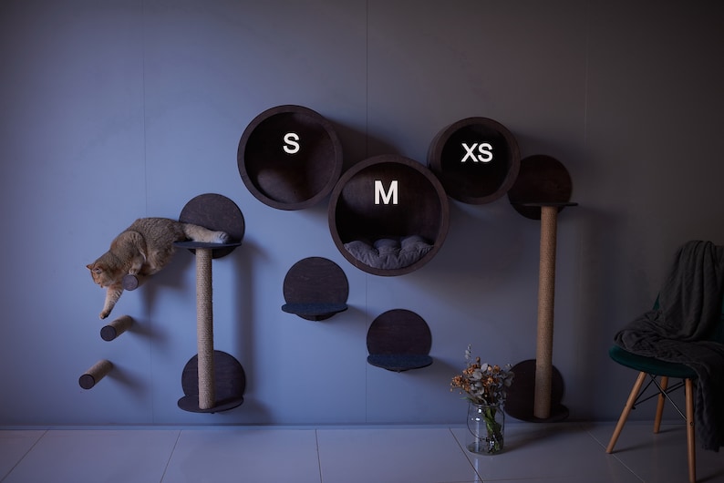 SET HOUSES for CATS Modern Cat Furniture Gift for Cat Lover Etsy