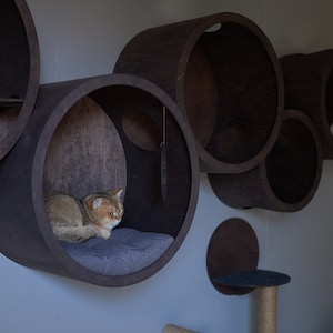 Oreiller en coton pour maison de chat, meubles modernes pour chat image 6