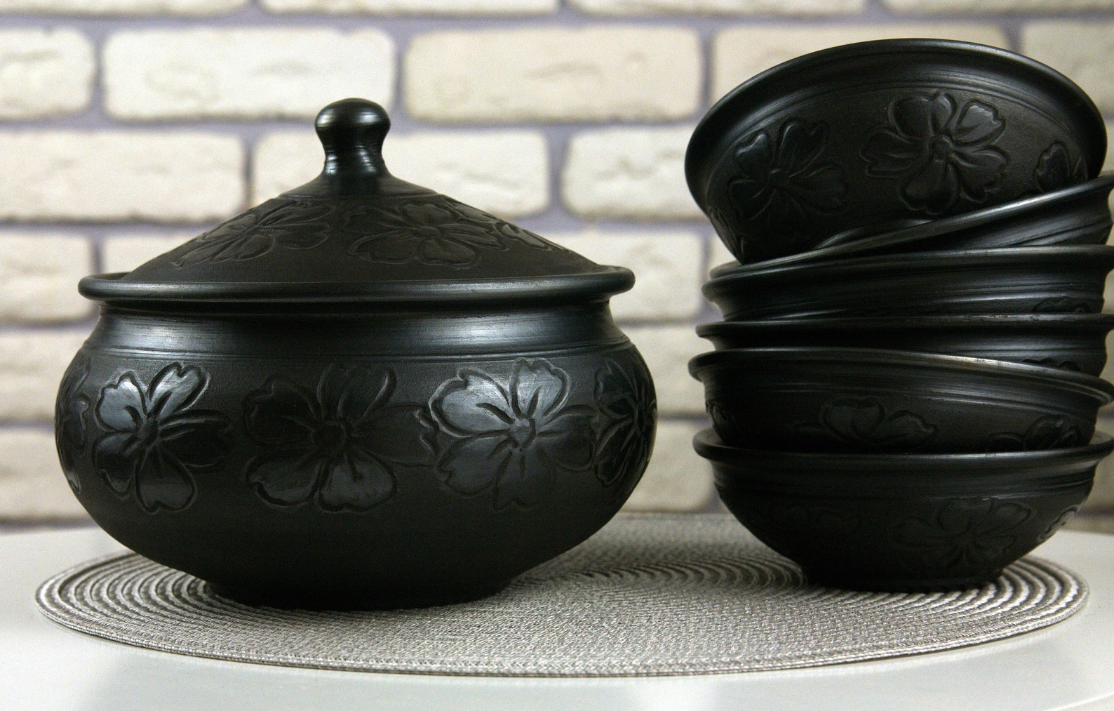 Black Earthen Cooking pot Earthen Cooking Bowl Clay deep Etsy