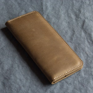 Cartera de cuero delgado Cartera grabada Regalo personalizado