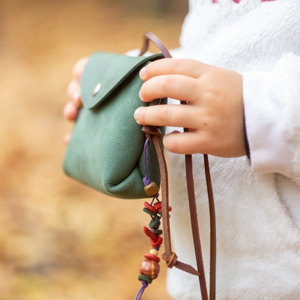 Toddler leather bag / Kids leather purse/  Child’s pouch