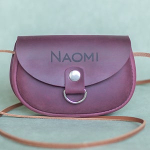 Personalized Leather Toddler Purse: Mini Crossbody Bag