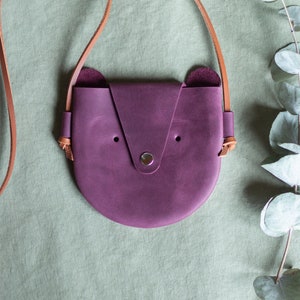 Personalisierte Kleinkind Teddybär Tasche Niedliche Geldbörse Kinder Ledertasche