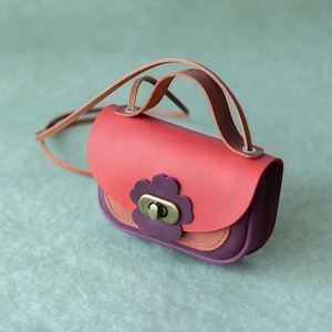 Sac à main petite fille Sac en cuir pour tout-petit Mini sac à main bandoulière