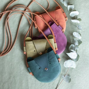 Sac en cuir pour tout-petit Adorable sac à main ours en peluche