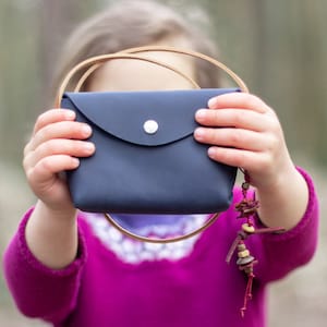 Sac à main pour petite fille Sac en cuir pour enfant Porte-monnaie Flower Girl