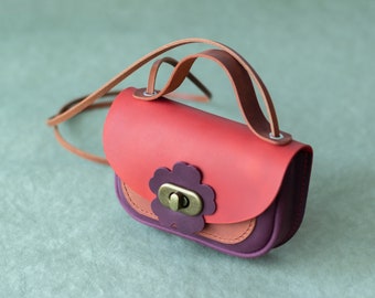 Little girl purse Toddler leather bag Mini crossbody purse