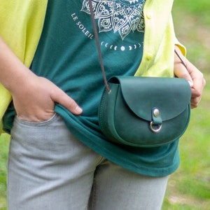 Sac à bandoulière en cuir pour adolescente - Mini sac à main fait main