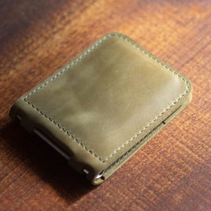Personalisierte schlanke Ledergeldbörse mit Geldklammer - Minimalistische Herren-Brieftasche