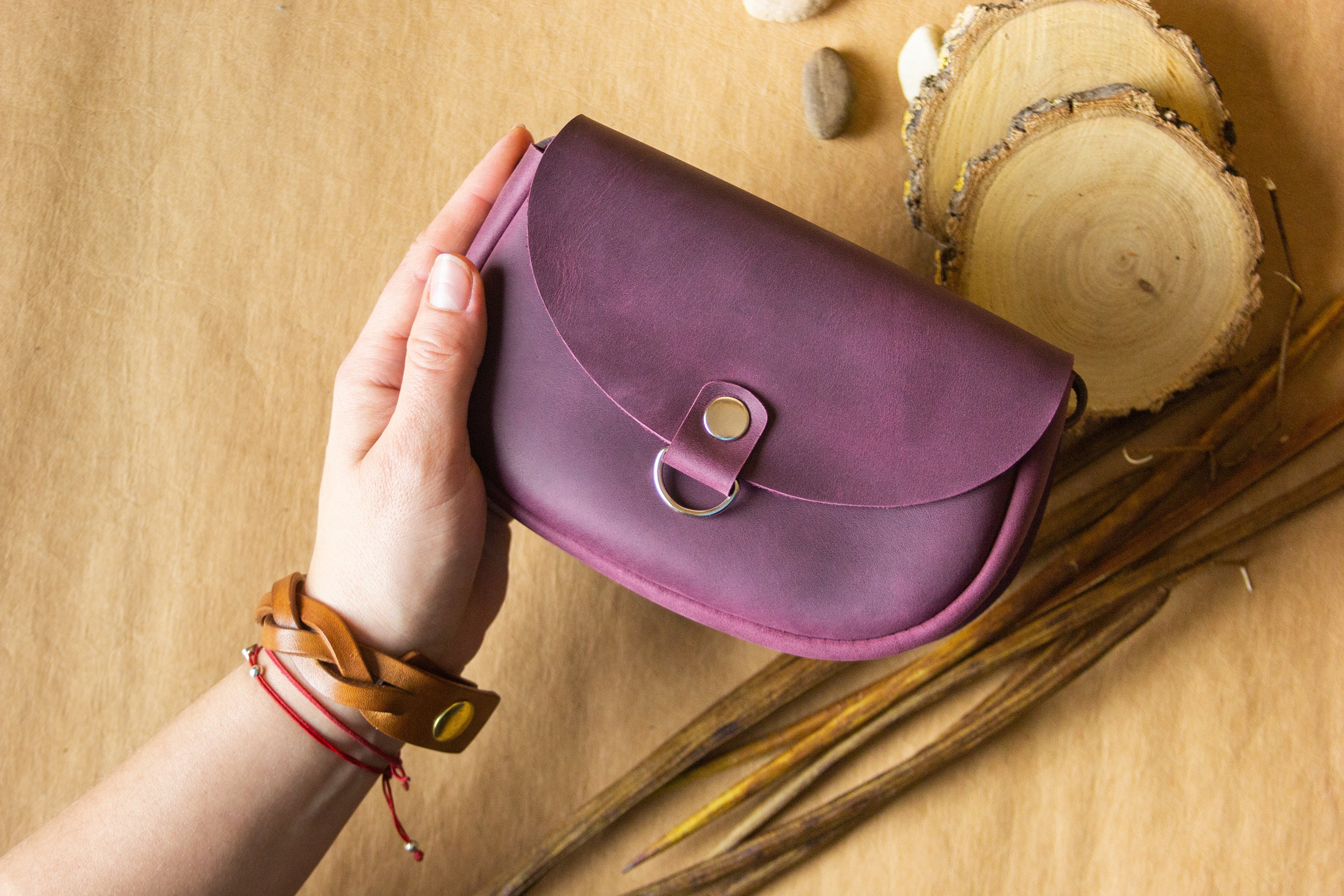thumbnail image 2 of Viverte Personalized Initial Crossbody Purse For Girls & Teens - PU Leather, Adjustable Strap, 3 Pockets 2 of 11