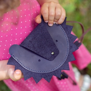 Sac à main petite fille Sac lion bleu Sac à main lion tout-petit