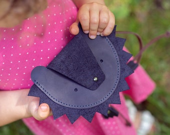 Monedero niña Bolso león azul Monedero niño león