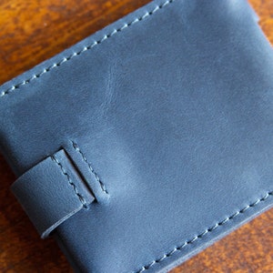 Minimalist leather wallet / Personalized money clip image 5
