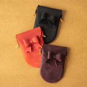 Mini shoulder bag Teenage girl gifts Crossbody leather wallet image 9