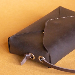 Leather crossbody bag Small women purse Small envelope clutch Mini crossbody wallet Crossbody cell phone purse image 5