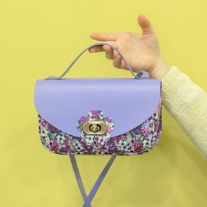 Porte-monnaie en cuir pour adolescente - Motif floral