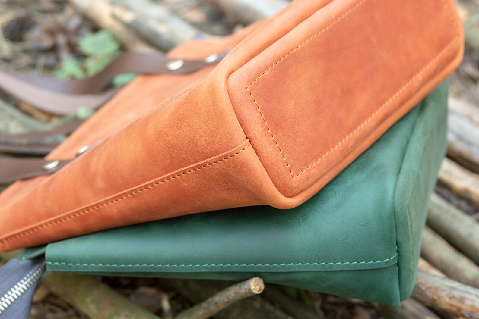 Simple Leather Bag Medium Tote Tan Leather Shoulder Bag Etsy