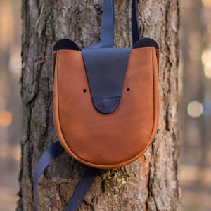 Sac à dos préscolaire Ours en cuir mignon Sac à dos pour enfants