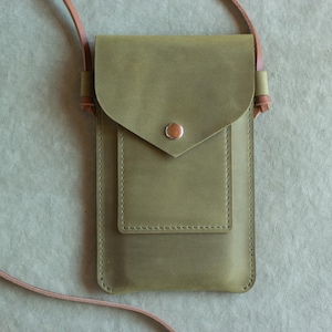 Leather Dog Walking Bag - Slim Phone Crossbody Pouch - Everyday Hands Free Wallet