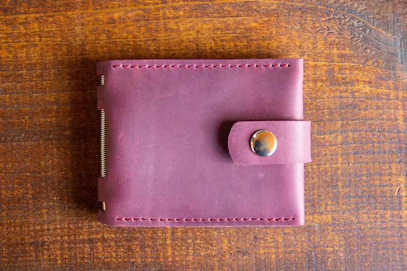 Cartera de bolsillo frontal Cartera sencilla de mujer con clip para billetes imagen 2