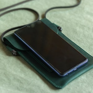 Borsa sottile per cellulare Portafoglio a tracolla Custodia per telefono minimalista