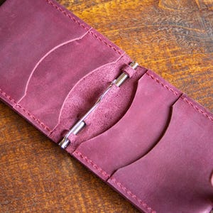Cartera de bolsillo frontal Cartera sencilla de mujer con clip para billetes imagen 6