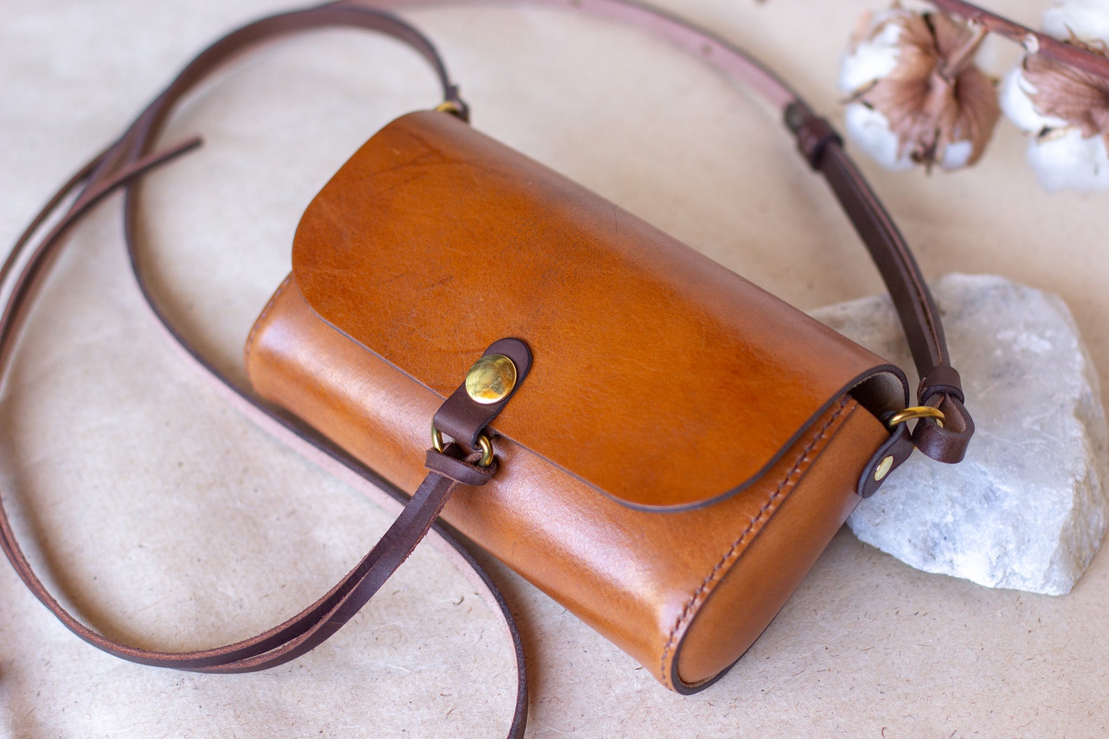 Small women purse Leather tan crossbody bag Mini crossbody Etsy