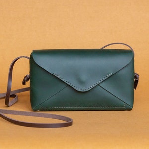 Bolsa transversal de couro Bolsa feminina pequena Bolsa envelope pequena Mini carteira transversal Bolsa transversal para celular