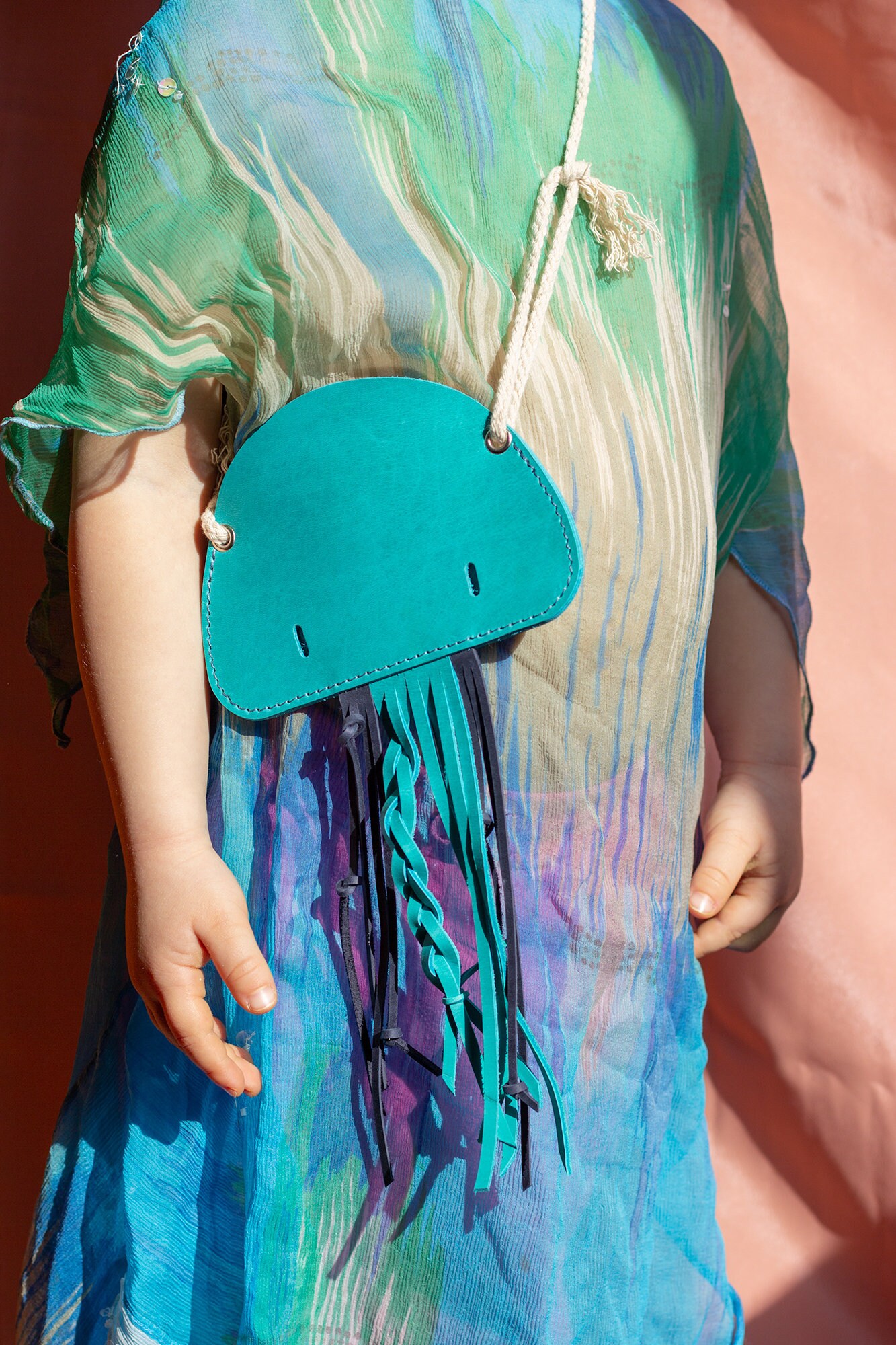 Kids beach bag Toddler purse Leather jellyfish bag Etsy