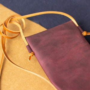 Mini shoulder bag Teenage girl gifts Crossbody leather wallet image 4