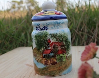 POT DE STOCKAGE D'ail Fruits En Conserve Gardien Nourriture Oignon EUR