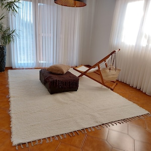 Extra Large Cream Rug Boho Rug Cotton Rug Soft Rug Rugs for
