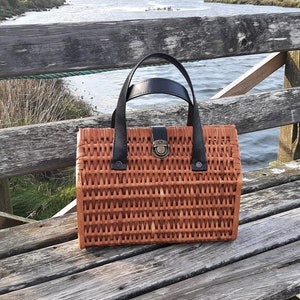 Klassische Tasche aus Korbgeflecht / Korbtasche / Vintage Tasche / Korbgeflecht / Geschenk für Sie / Vintage Handtasche / Korbtasche